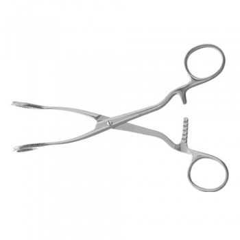 Collin Tongue Holding Forceps Stainless Steel, 17 cm - 6 3/4" Jaw Size 24 x 27 mm
